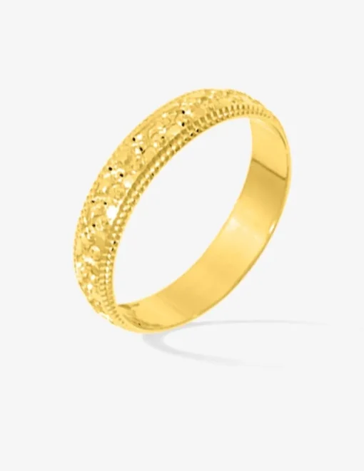Alliance or jaune 375 ‰ fantaisie - Mariage
