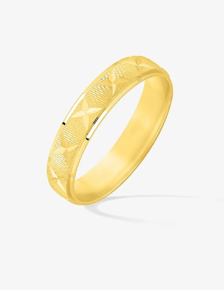 Alliance or jaune 750 ‰ fantaisie - Mariage