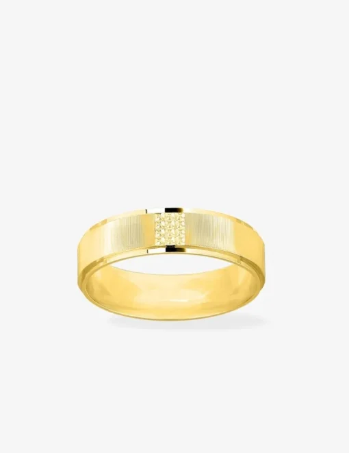 Alliance or jaune 750 ‰ fantaisie - Mariage