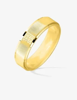 Alliance or jaune 750 ‰ fantaisie - Mariage