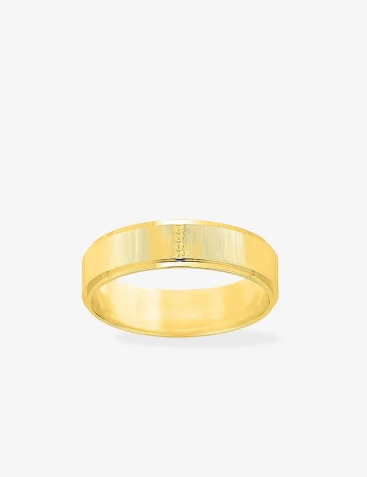 Alliance or jaune 750 ‰ fantaisie - Mariage
