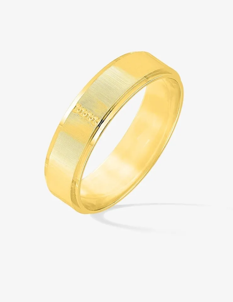 Alliance or jaune 750 ‰ fantaisie - Mariage