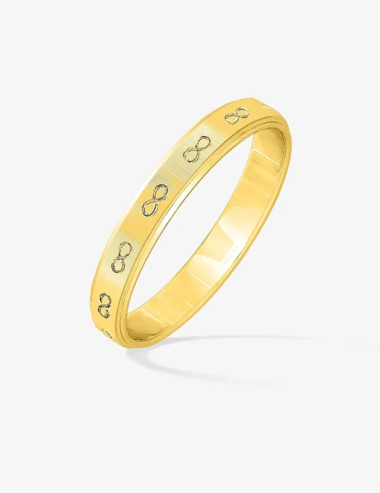 Alliance or jaune 375 ‰ fantaisie - Mariage