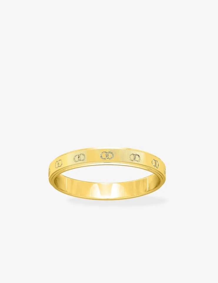 Alliance or jaune 375 ‰ fantaisie - Mariage
