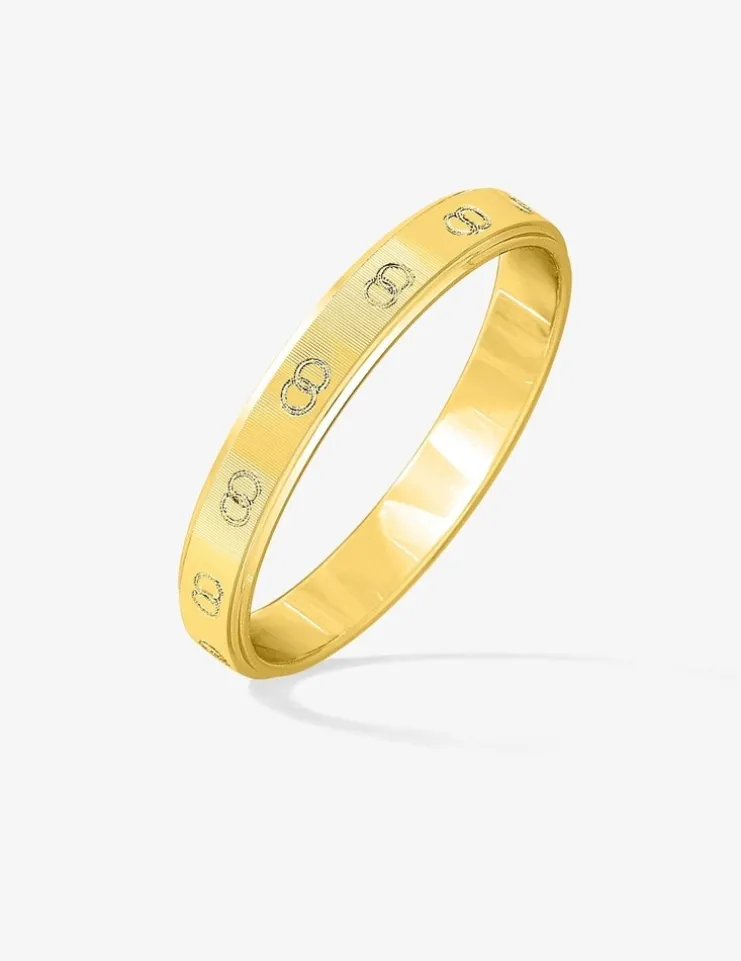 Alliance or jaune 375 ‰ fantaisie - Mariage