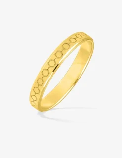Alliance or jaune 375 ‰ fantaisie - Mariage