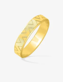 Alliance or jaune 375 ‰ fantaisie - Mariage