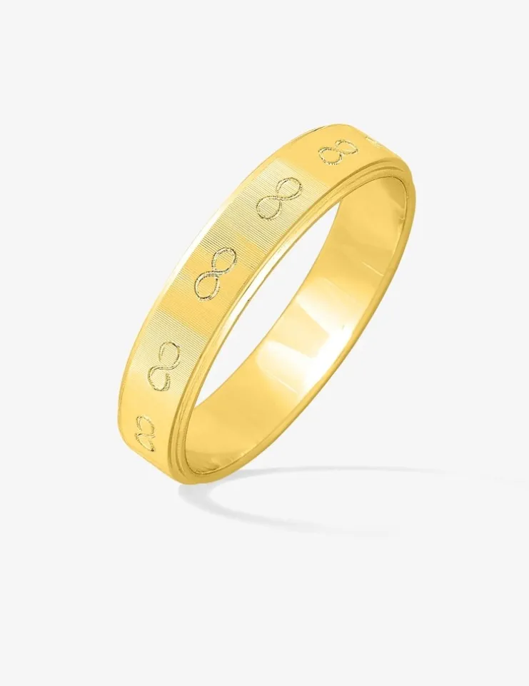 Alliance or jaune 375 ‰ fantaisie - Mariage