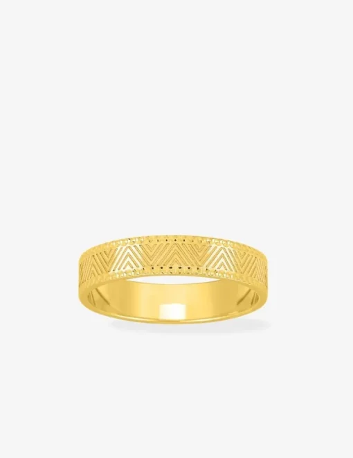 Alliance or jaune 375 ‰ fantaisie - Mariage