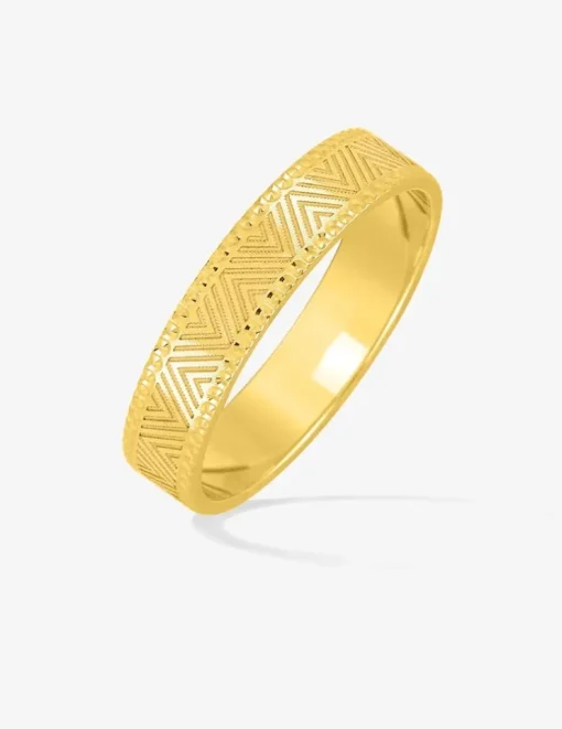 Alliance or jaune 375 ‰ fantaisie - Mariage