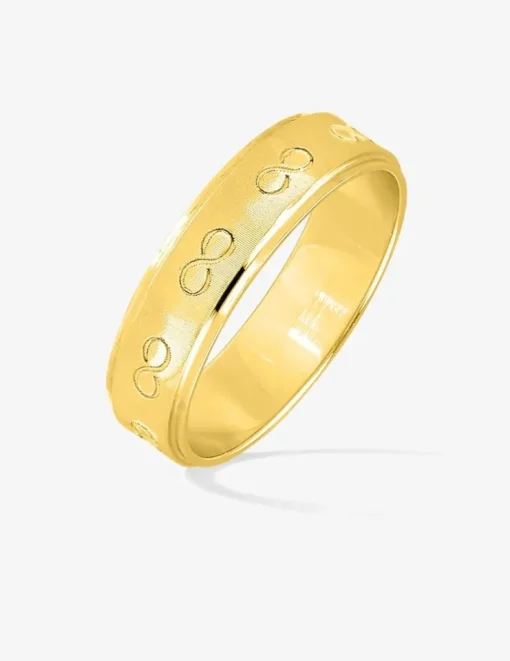 Alliance or jaune 375 ‰ fantaisie - Mariage