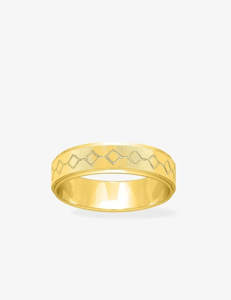 Alliance or jaune 375 ‰ fantaisie - Mariage