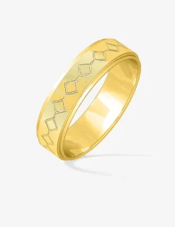 Alliance or jaune 375 ‰ fantaisie - Mariage