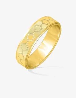 Alliance or jaune 375 ‰ fantaisie - Mariage