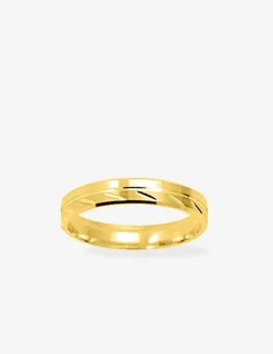 Alliance or jaune 375 ‰ fantaisie - Mariage