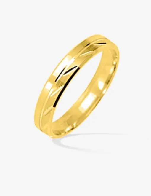 Alliance or jaune 375 ‰ fantaisie - Mariage