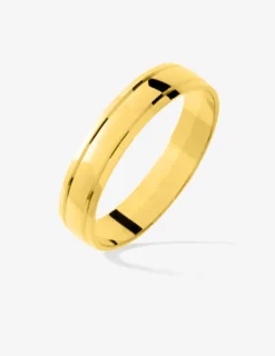 Alliance or jaune 375 ‰ fantaisie - Mariage