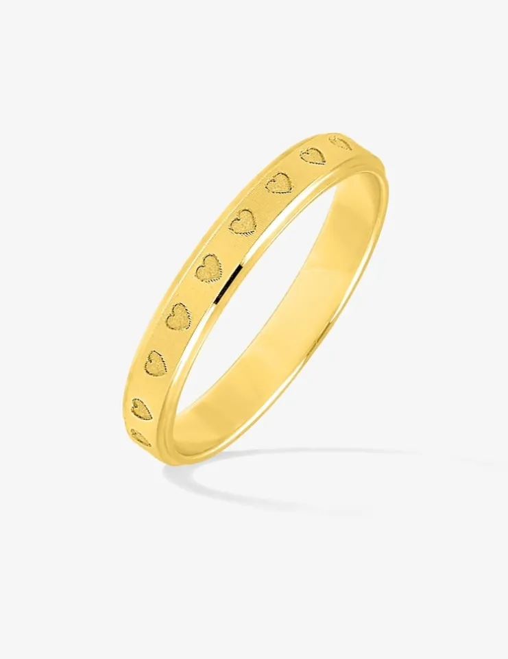 Alliance or jaune 375 ‰ fantaisie - Mariage