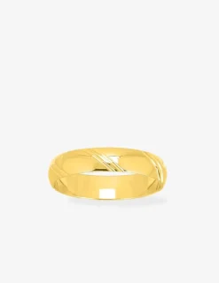 Alliance or jaune 375 ‰ jasmin 5 mm - Mariage
