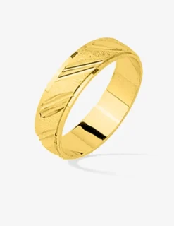 Alliance or jaune 375 ‰ muguet - Mariage