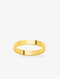 Alliance or jaune 375 ‰ ruban 3 mm - Mariage