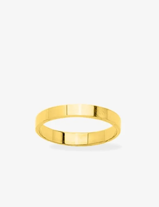 Alliance or jaune 375 ‰ ruban 3 mm - Mariage