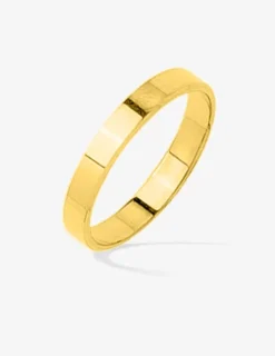 Alliance or jaune 375 ‰ ruban 3 mm - Mariage