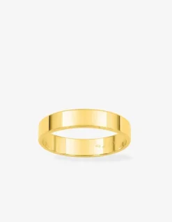Alliance or jaune 375 ‰ ruban 4 mm - Mariage