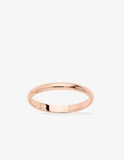 Alliance or rose 750 ‰ demi-jonc 2 mm - Mariage