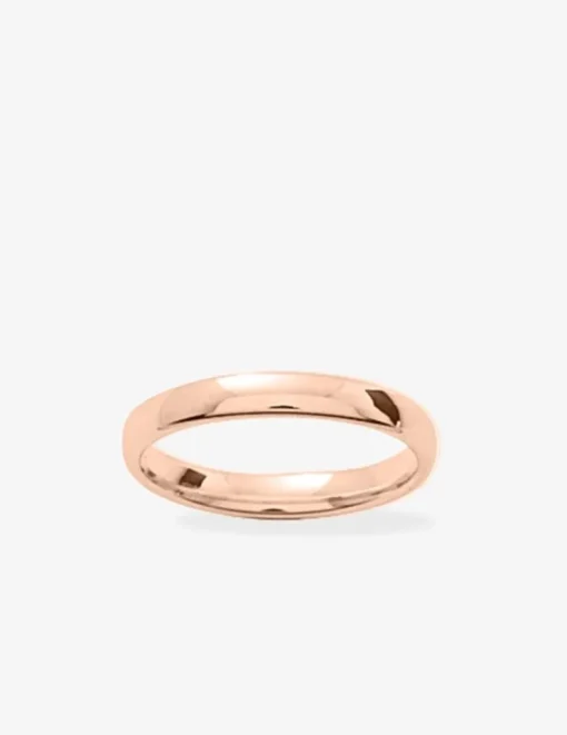 Alliance or rose 375 ‰ demi-jonc 3 mm - Mariage