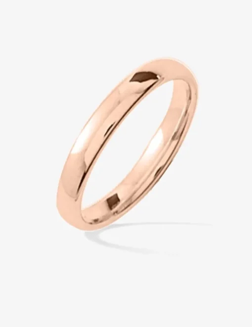 Alliance or rose 375 ‰ demi-jonc 3 mm - Mariage
