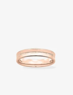 Alliance or rose 750 ‰ fantaisie concave - Mariage