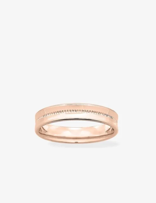 Alliance or rose 750 ‰ fantaisie concave - Mariage