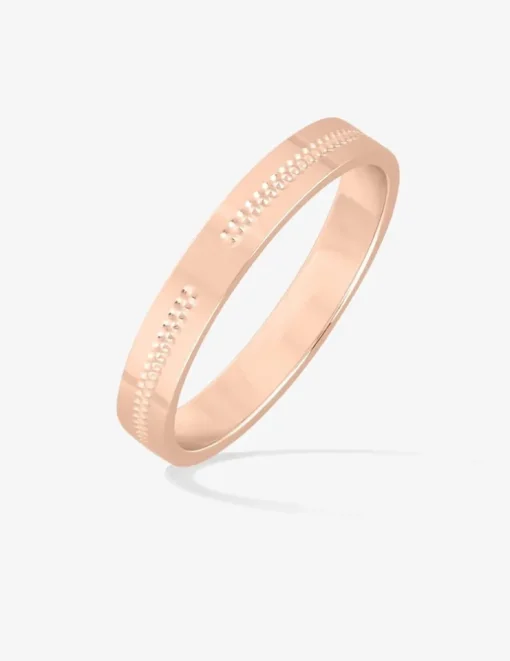 Alliance or rose 375 ‰ fantaisie - Mariage