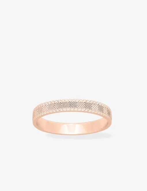 Alliance or rose 375 ‰ fantaisie - Mariage