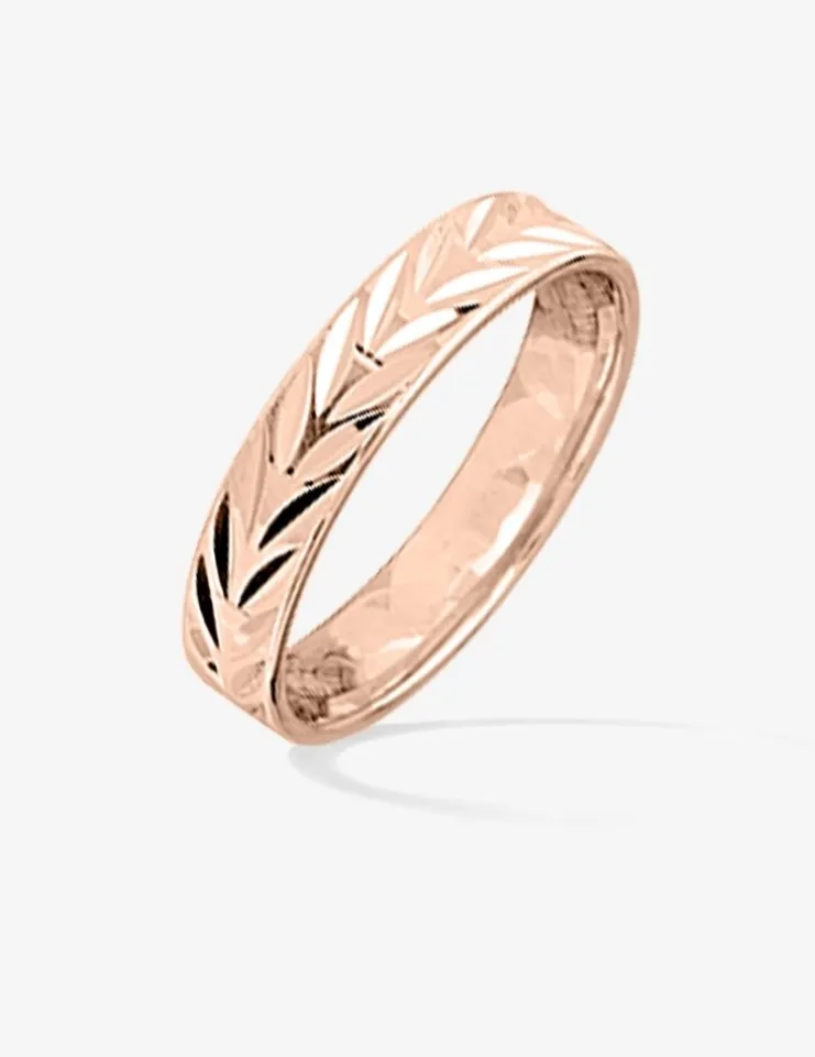 Alliance or rose 375 ‰ fantaisie - Mariage