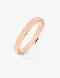 Alliance or rose 750 ‰ motif irisé - Mariage