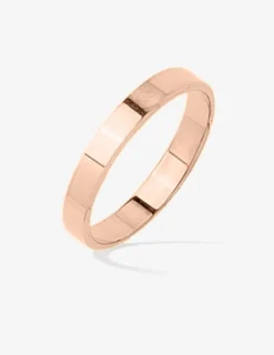 Alliance or rose 375 ‰ ruban 3 mm - Mariage