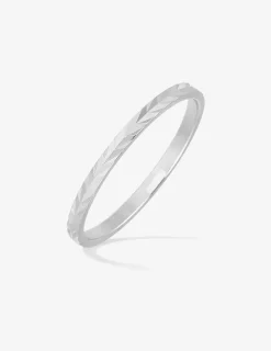 Alliance épi 1,5 mm or blanc 750‰ - Mariage