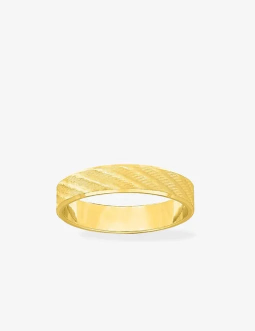 Alliance rainures diagonales or jaune 750‰ SO OR