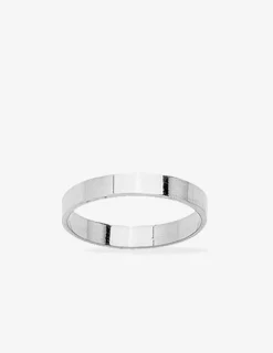 Alliance ruban 3,5 mm argent 925‰ rhodié - Mariage