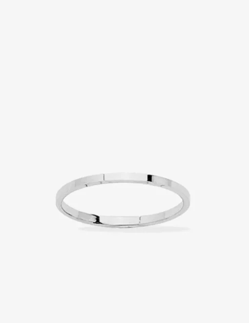 Alliance ruban 1,5 mm or blanc 750‰ - Mariage