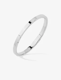 Alliance ruban 1,5 mm or blanc 750‰ - Mariage