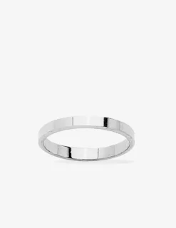 Alliance ruban 2,5 mm or blanc 750‰ - Mariage