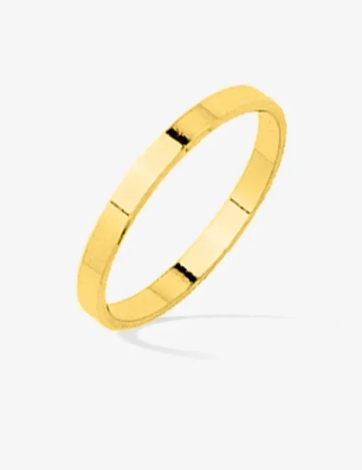 Alliance ruban 2 mm or jaune 750‰ - Mariage