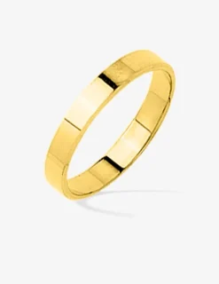 Alliance ruban 3 mm or jaune 750‰ - Mariage