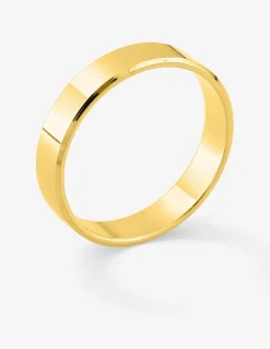 Alliance ruban 4 mm or jaune 750‰ - Mariage