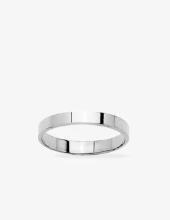 Alliance ruban argent 925 ‰ rhodié 3 mm - Mariage