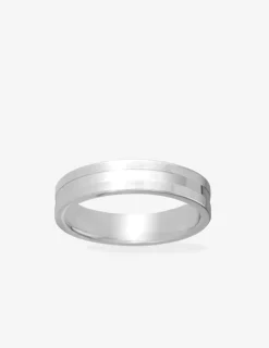 Alliance ruban en argent 925 ‰ rhodié - Mariage