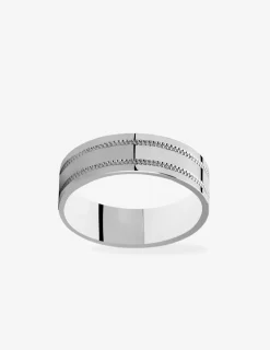Alliance ruban en argent 925 ‰ rhodié - Mariage